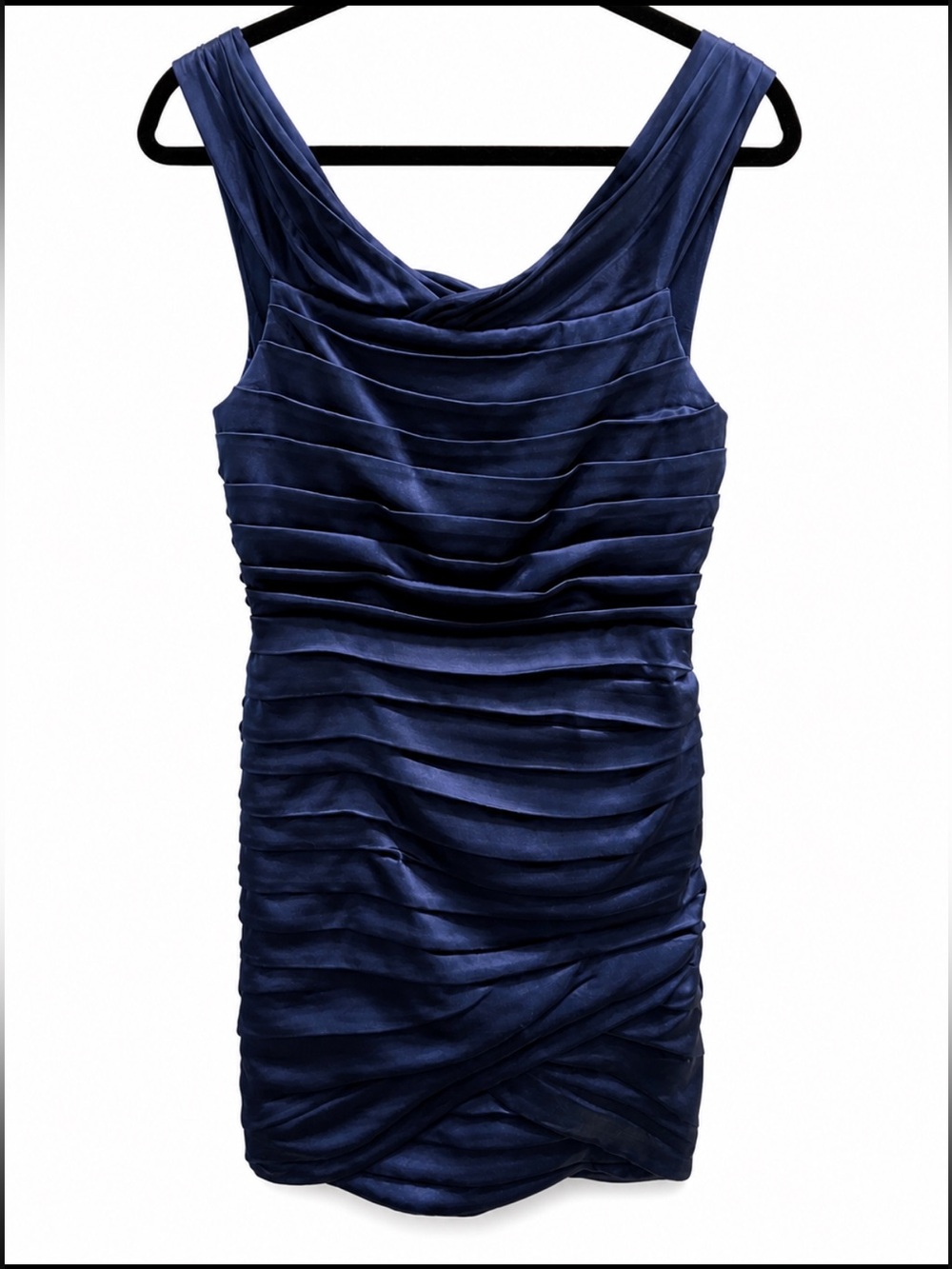 Women’s Balck Ruched Cocktail Dress Sleeveless Elegant Party Bodycon